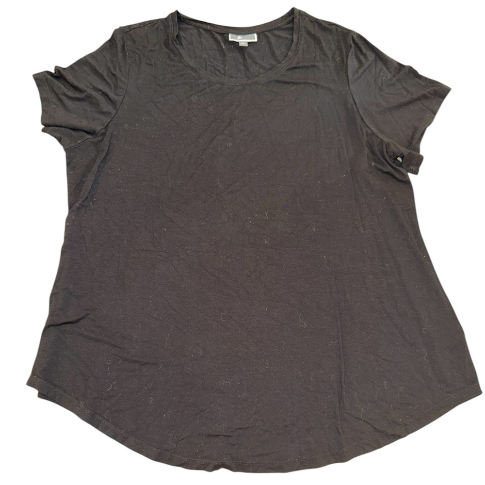 JM Collection Black Short Sleeve T Shirt 2X